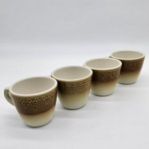 Set of 4 Syracuse China Cinnamon Restaurant Ware Coffee Cups